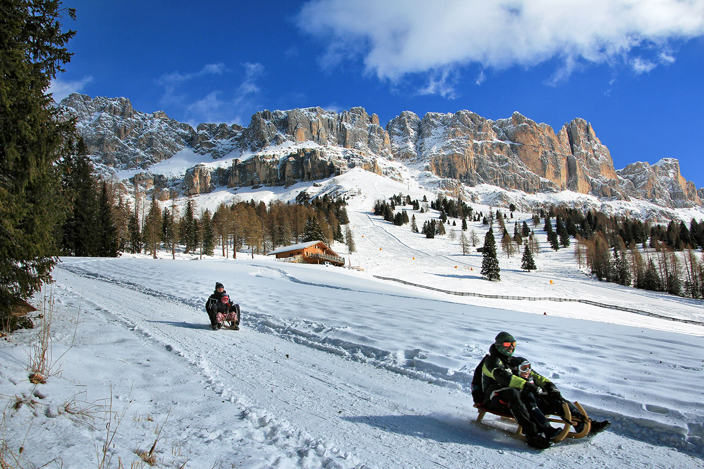 Slittino Mesnerjoch Catinaccio